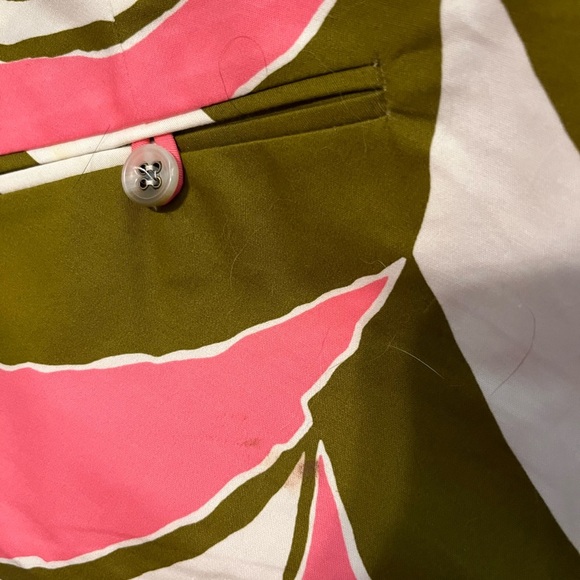 Trina Turk Pink and Olive Patterned Women's Shorts - Picture 3 of 4